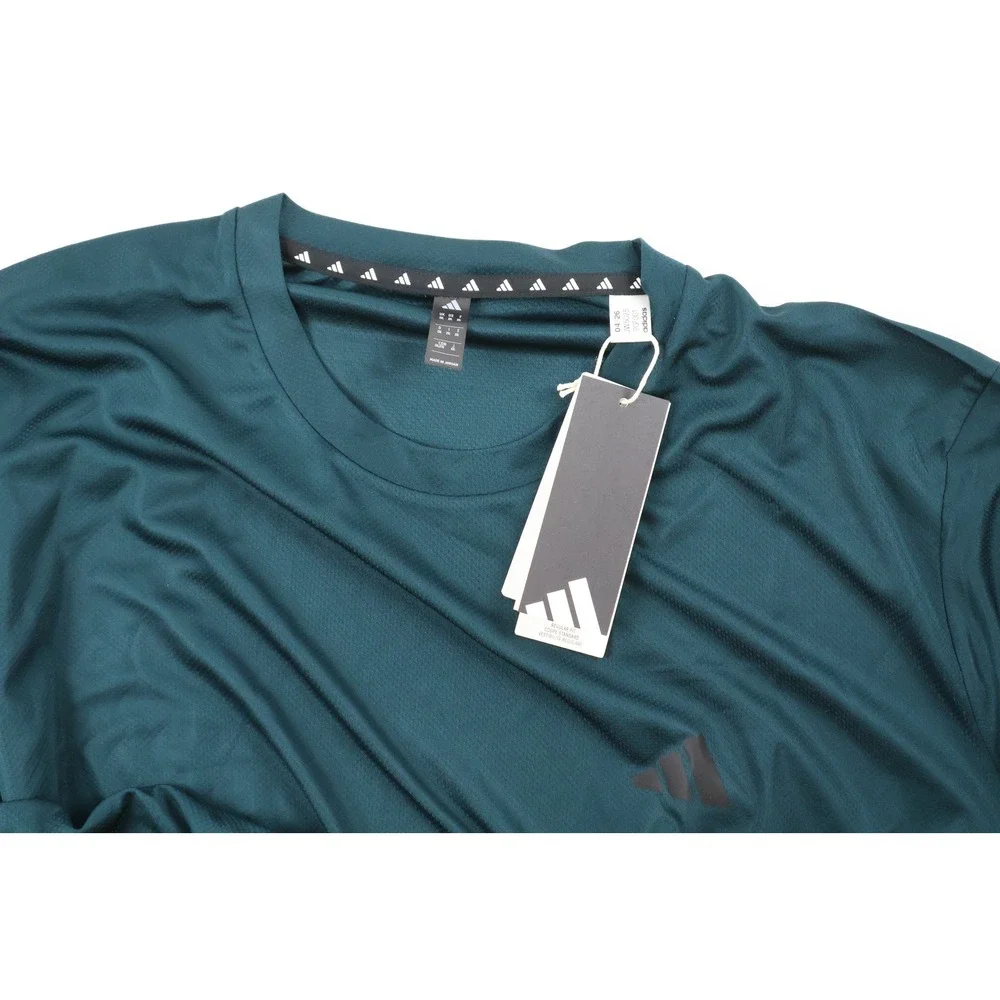 Adidas Shirt TR-ES Base T Aurora Ink Teal Solid 2XL NWT